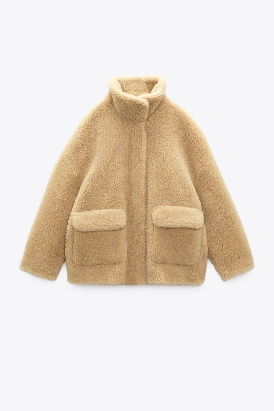 Zara Double Faced Faux Fur Jacket - XS